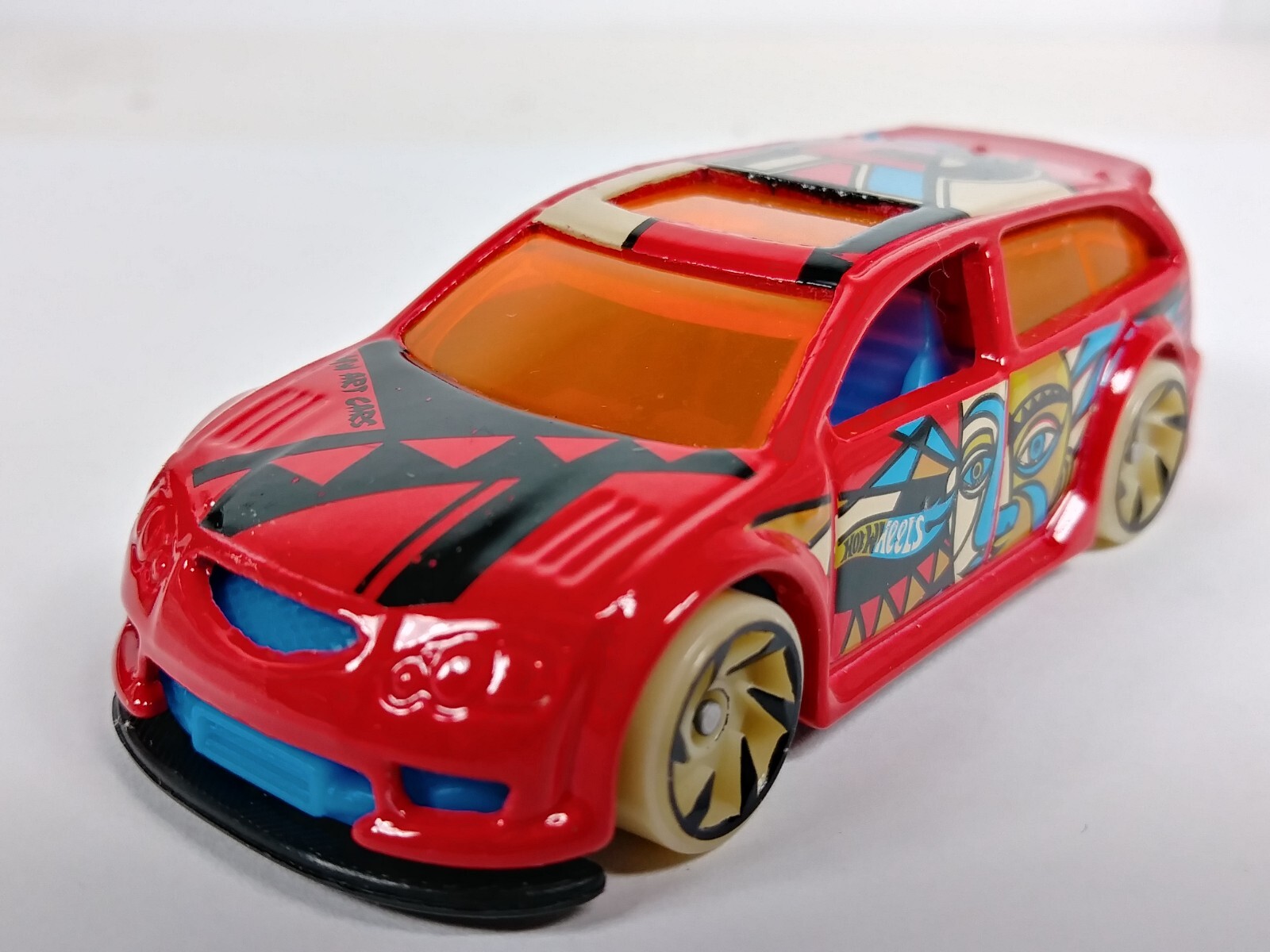 Audacious Hot Wheels 2021 Art Cars #89 6/10 Red RA6 Rims 1:64 Loose