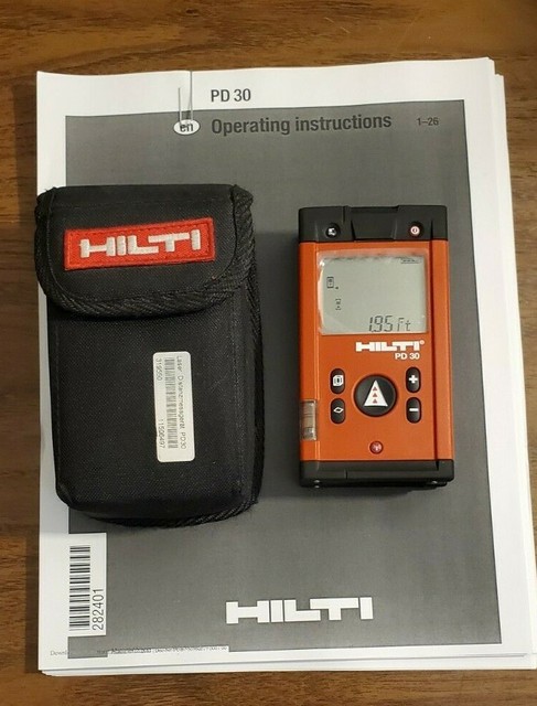 Hilti PD 30 Laser Range Meter with case and Users Manual New with out