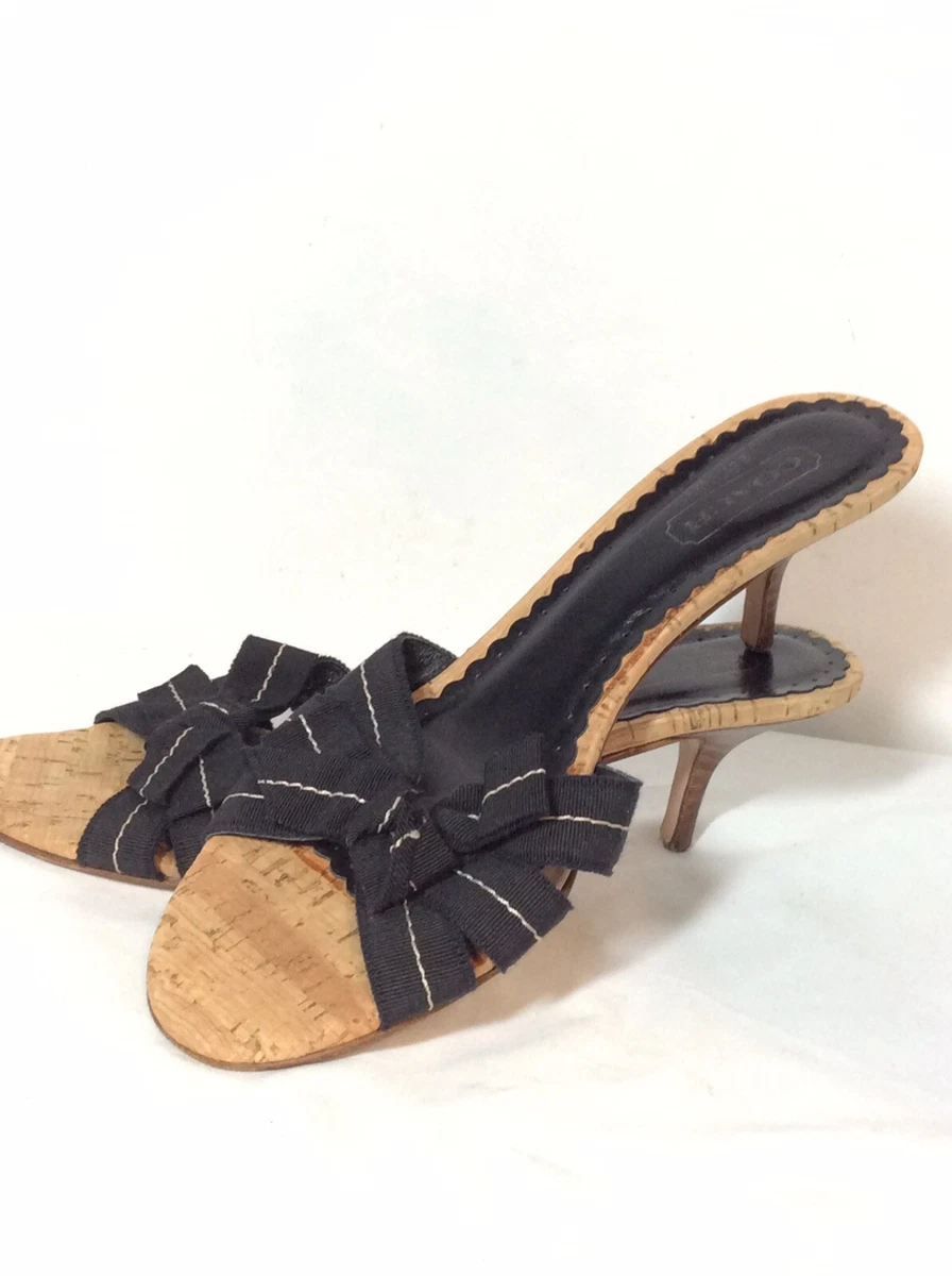 Kitten heel hotsell slide sandals