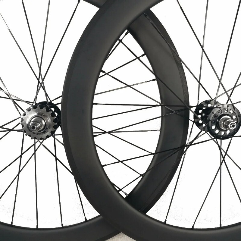 Track or Road Bike Carbon Fiber Wheelset 700C 23x60mm Clincher Bicycle Wheels