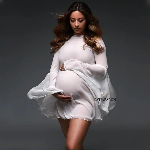 short sleeve maternity dress for photoshoot SWEETBUMP Maternity Dress Flutter Short Sleeve Square Neck Smocked Summer Maternity Maxi Dress for Photoshoot Baby Shower Orange S at Amazon Women's Clothing store