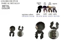 1 Pièce De Couvre-Boutons 1 Initiale Col. Argent Émail Blanc X Paire Achetez 2