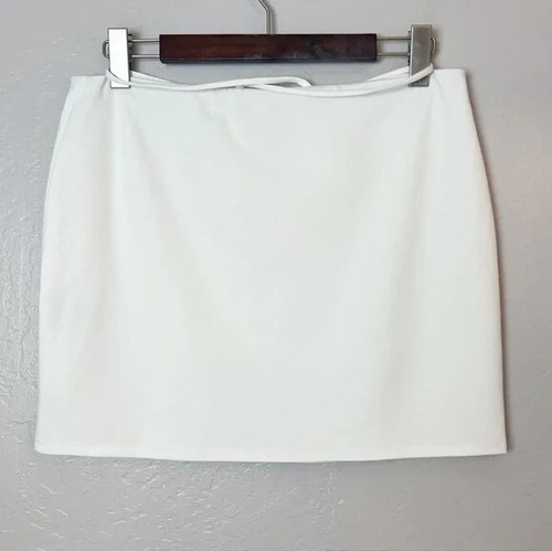 CAMILA COELHO Women Size XL Ivory Jessica Mini Skirt with Attached Strappy Waist - Picture 2 of 7