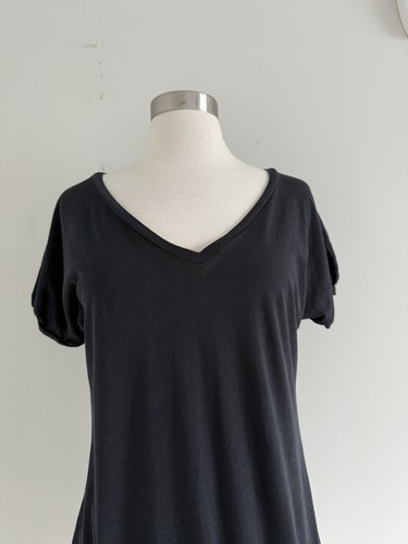 WEEKEND MaxMara COTTON JERSEY V- NECK SHORT SLEEVE SHIRT BLOUSE TOP SZ L - Picture 2 of 7
