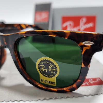 Ray Ban RB2140 Wayfarer Top Black on White Sunglasses CC  display picture 2