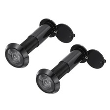 24 mm Door Viewer Peephole, 2 Pcs Privacy Door Viewer, Black
