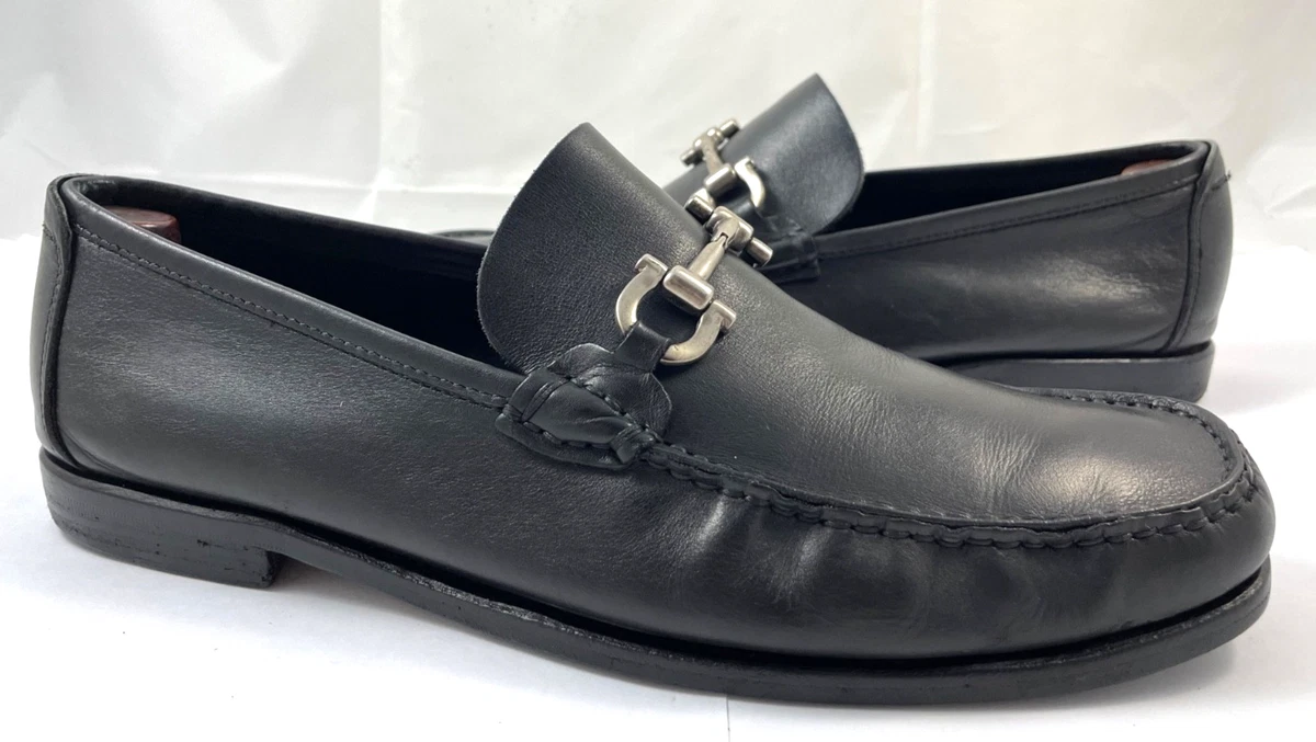 Salvatore Ferragamo PAGE tassel black calf leather men’s loafer size 8EEE Salvatore Ferragamo Loafer Black Casual Shoes for Men for  main image 2