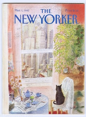 New Yorker magazine March 1 1982 Jean Jacques Sempe NYC cat Susan Prospere