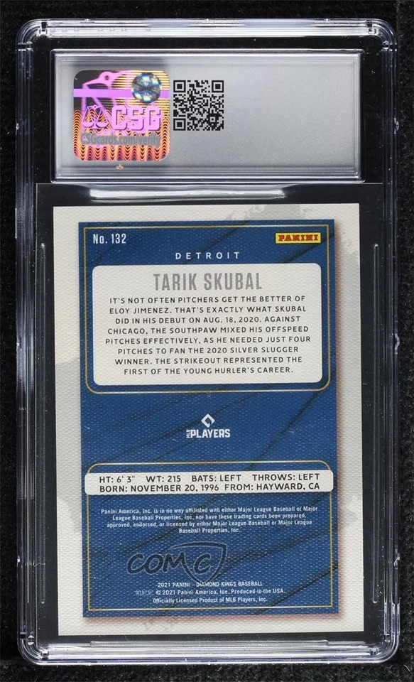 2021 Diamond Kings Artist Proof Gold /49 Tarik Skubal CSG 10 Gem Mint Rookie RC - Image 2 of 2