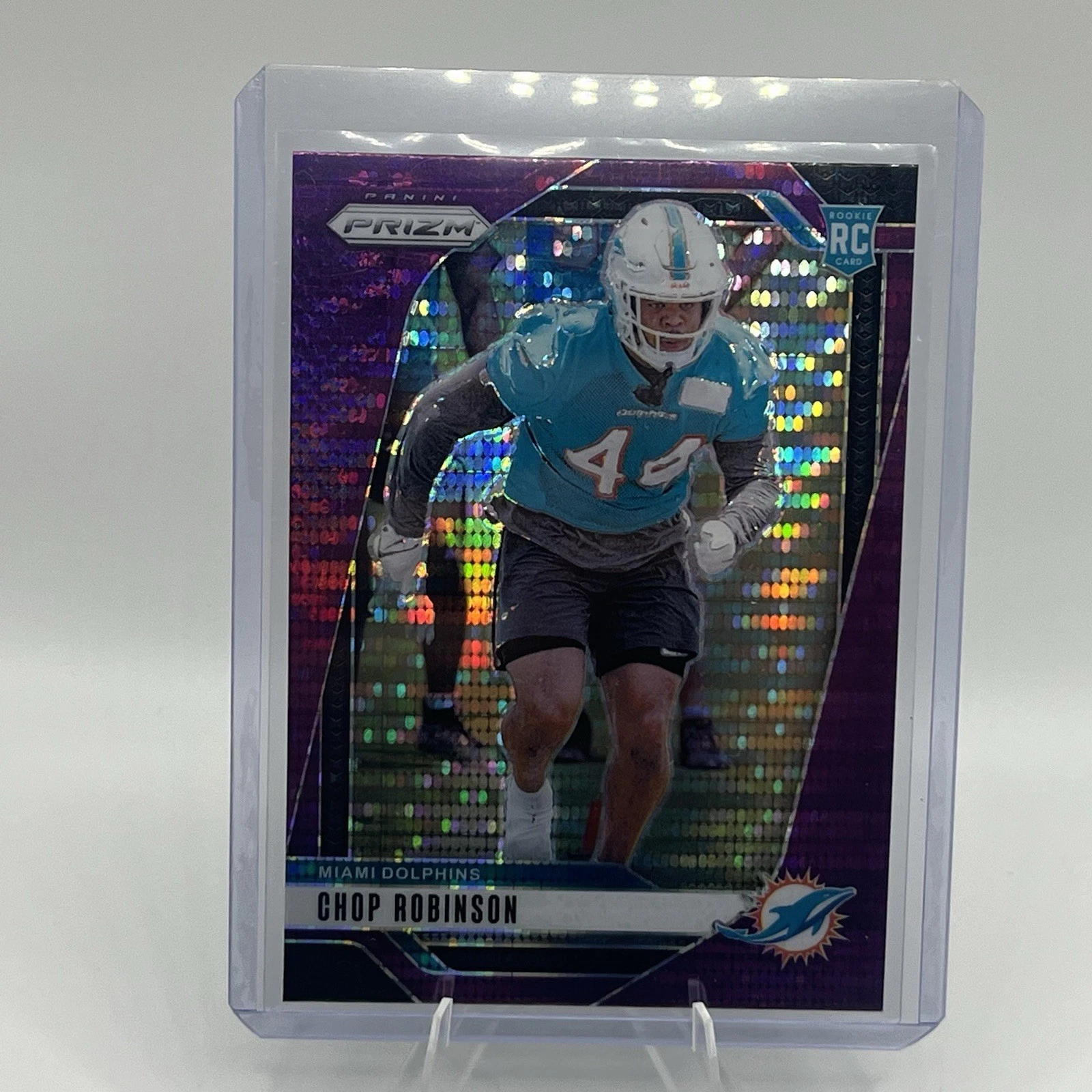 2024 Panini Prizm - Chop Robinson Purple Pulsar - #319 Miami Dolphins Rookie