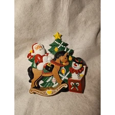 HOMCO Burwood Products Wall Décor Hanging Christmas Santa Made USA HOMCO VINTAGE
