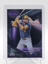 JACKSON CHOURIO 2026 TOPPS CHROME BLACK PURPLE WAVE REFRACTOR /75 #91 Q3967