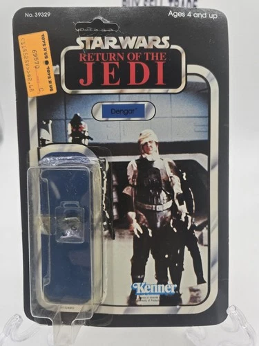 1983 Star Wars ROTJ DENGAR CardBack W/Attached Clear Bubble+INNER Tray Unpunched