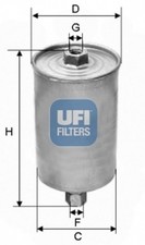 UFI Kraftstofffilter 31.594.00 Filtereinsatz für VW PASSAT B1 Variant 33 AUDI C2