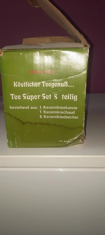 7 Teilig  Keramik Teeservice  Braun Beige original verpackt eventuell 2. Wahl - Bild 3 von 4