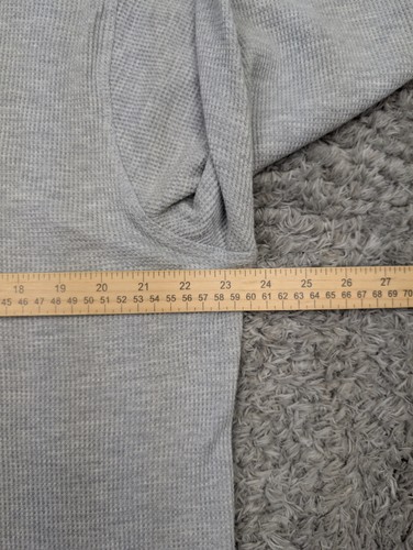 Members Mark Thermal Crew Shirt Mens Size XL Gray Cotton Blend - Picture 6 of 11
