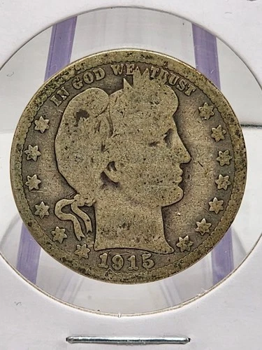 1915-D Barber Quarter Raw good(Details)