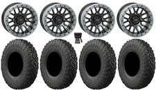 System 3 SB-9 Bdlk 15" Wheels GlossBk 35" Gripper T/R/K Tires Renegade Outlander