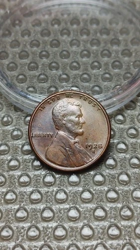1928 S Lincoln Wheat Cent Penny AU                                          D162