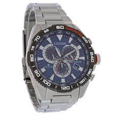 Citizen Eco-Drive PCAT Land Atomic Men's Stainless Steel Blue Dial CB5034-58L