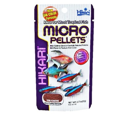 Hikari Micro Granules Small Medium Tropical Fish Food Made in Japan 22g (0.77oz)