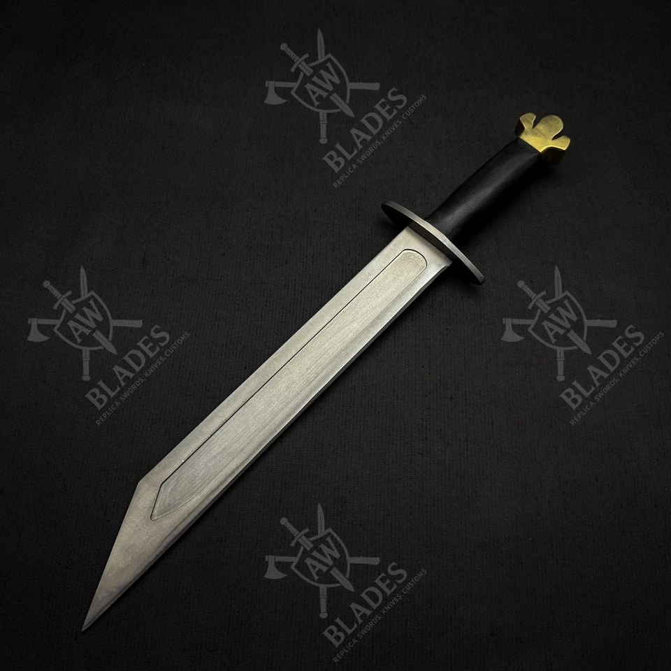 The Last Kingdom Handmade Uhtred Knife Replica Movie Replica With Leather Sheath - Image 2 of 4