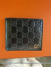 Gucci Signature Web Bi-fold Leather Wallet - ...
