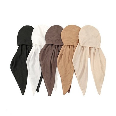 Womens Head Covering Cap Paired with Matching Scarf in Multiple Colors