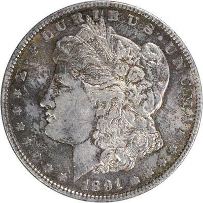 1891 Morgan Silver Dollar AU Slider Uncertified #222