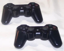 Sony Playstation PS3 Dualshock 3 Sixaxis Controllers Black Genuine OEM Untested