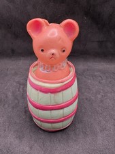 Vintage Bear In Barrel Celluloid