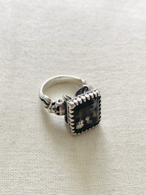 The Great Frog Square Smoky Quartz Ring (size H)