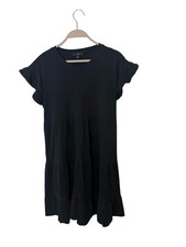 J. Crew Knit Broken-In Jersey Tiered Mini Dress - Black - Size small