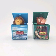 Disney The Lion King Burger King 1997 Up Finger Puppet Lot Pumbaa / Mufasa