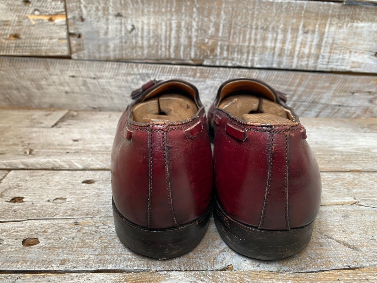 Alden 663 Classic Burgundy Calfskin Leather Tassel Loafers  display picture 3