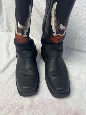 Harley‑Davidson 56115 Eagle Harness Boots Black Leather Men’s 9M Motorcycle Harley-davidson mens eagle harness - Gem main image 4