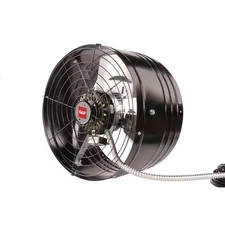 1600 CFM Black EZ Cool Plug-In Gable Mount Attic Fan
