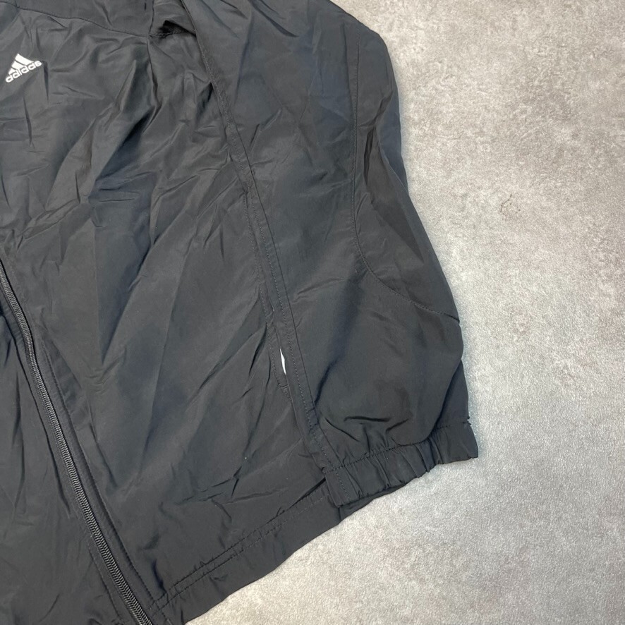 Adidas Track Jacket Womens Y2K Full-Zip Windbreaker, Black, Large image 5