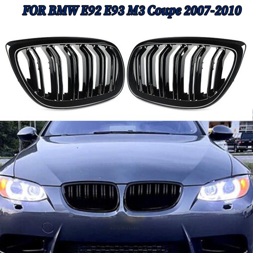 Front Grille Kidney Grill For BMW E92 E93 2 Doors 320I 330I 328i 335i 2010 2011 2012 Car Styling Gloss Black Dual Line - 34