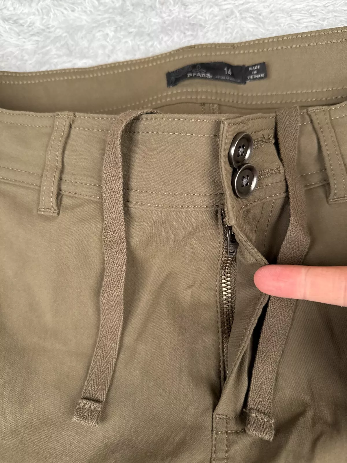 prana cargo nylon blend fishing hiking camping backpacking pants