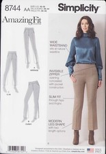 Pants Slacks Fitted Summer Chic SZ 10-18 Simplicity Pattern 8744 OOP Uncut