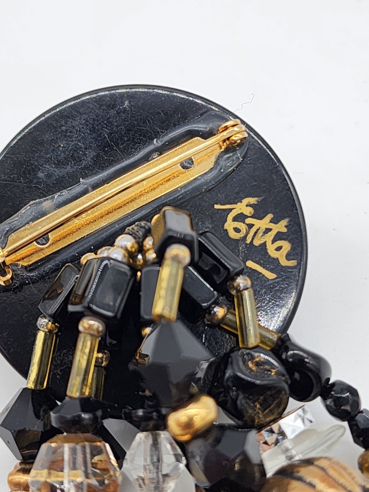 Vintage Etta Signed Statement Dangle Jeweled/Bead… - image 3