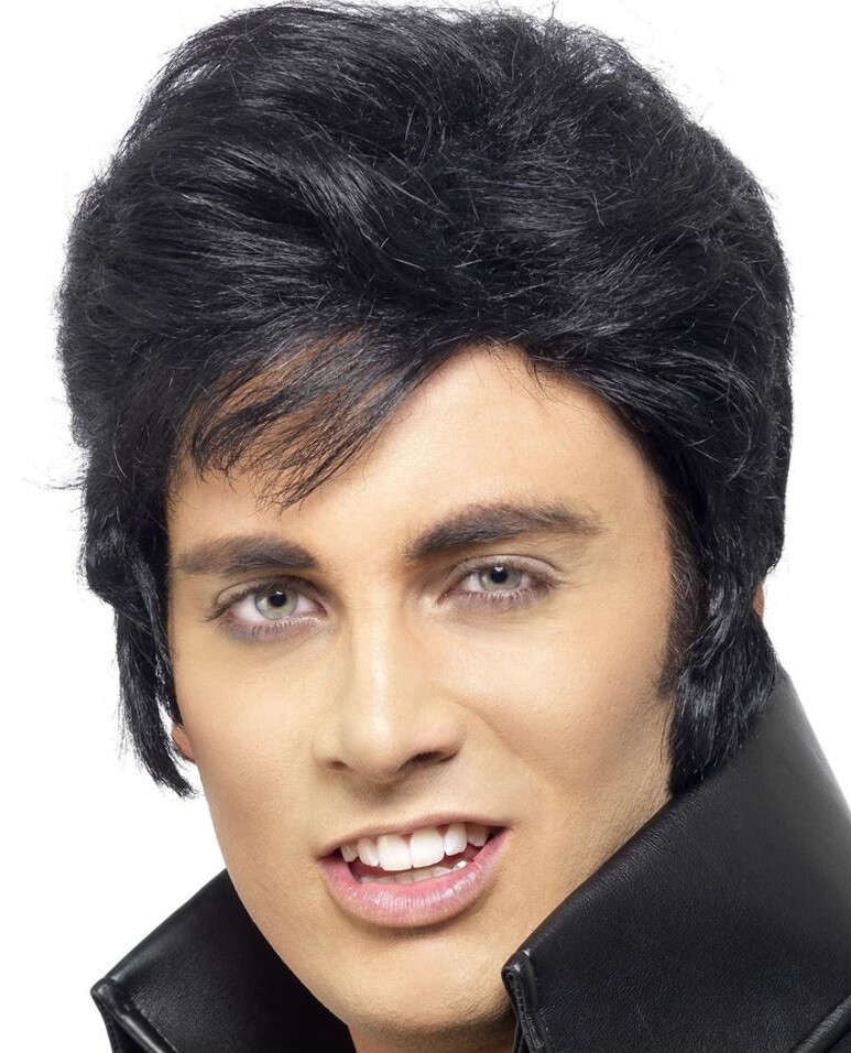 Uomo Licenza Ufficiale Elvis Presley Costume Parrucca Rockstar Da Smiffys