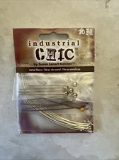 Susan Lenart Kazmer INDUSTRIAL CHIC JEWELRY Metal Ball Head Pins 20 Piece