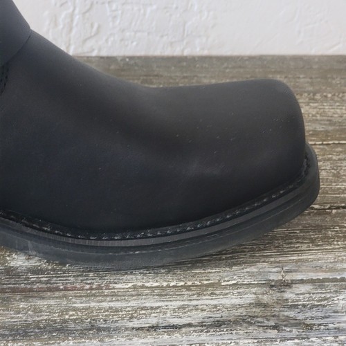 GEAR BOX Boots Mens Size 11D Black Leather Harness Biker Motorcycle 9115 Sq Toe - Picture 20 of 24