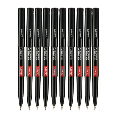 10 Extra Fine Tip Permanent Marker Pen Black CD / DVD/OHP Marker Water Proof Ink