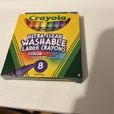 Crayola Ultra Clean Large Washable Crayons, 8 Count School Home Crafts Washable