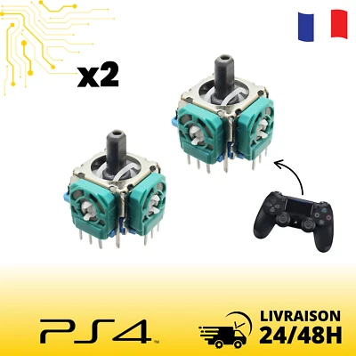 2x Module Joystick 3D Analogique pour Contrôleur Manette Sony Playstation 4