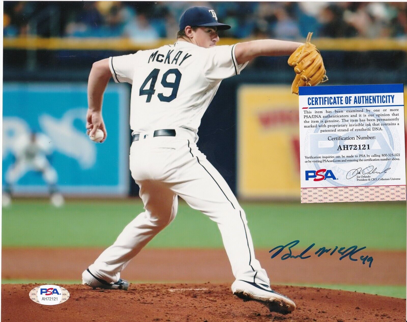 BRENDAN MCCAY TAMPA BAY RAYS SI ACTION PSA 豊富なギフト DNA 日本初の AUTHENTICATED