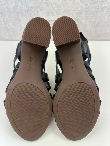 Clarks Women's Ralene Luster Heel Sandal Black Leather UK 5.5 D EUR 39 - Picture 10 of 10